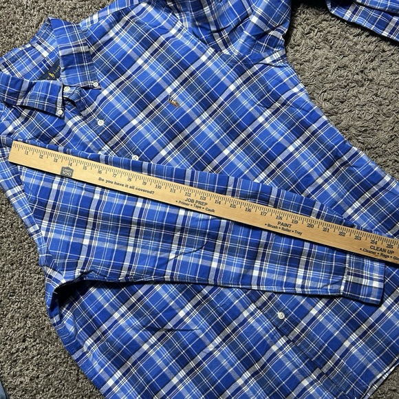 Polo Ralph Lauren Men's Blue‎ Plaid Button Down Long Sleeve Shirt Plaid Men's L - Picture 5 of 6